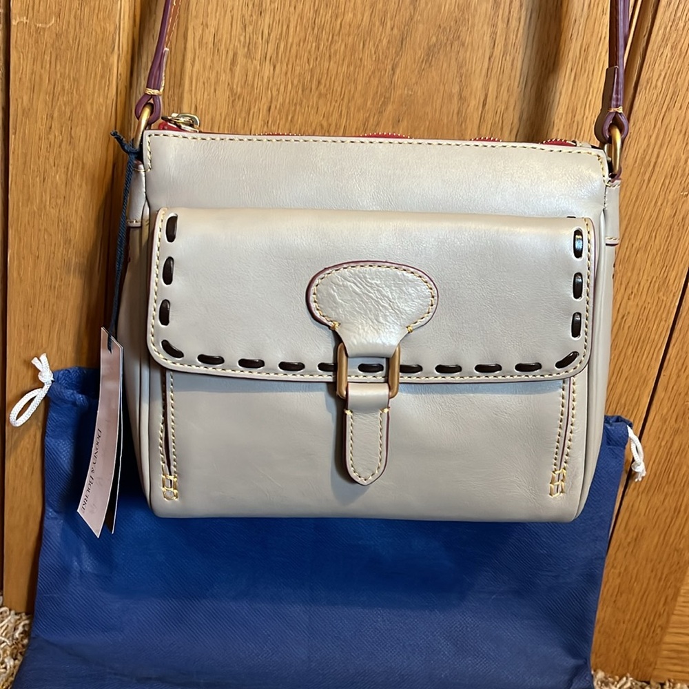 Dooney & Bourke Florentine Pocket Crossbody (Light Taupe)